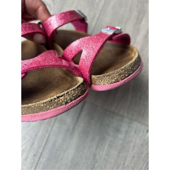 Birkenstock Rio Kids Magic Galaxy Bright Rose Pink Sandals Narrow Fit - Picture 6 of 8